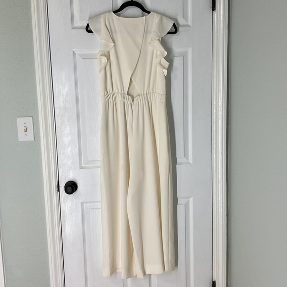 J Crew Sleeveless Ruffle Jumpsuit in 365 crepe - Picture 2 of 6